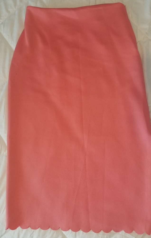 Coral Pencil Skirt